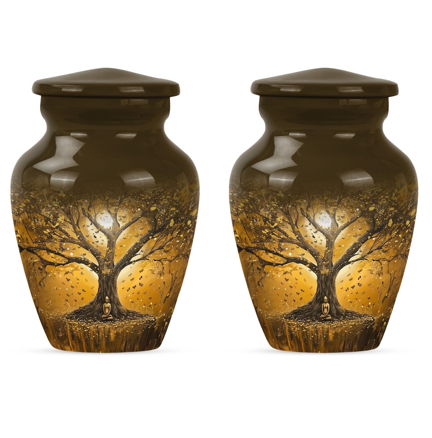 Personalized Tree of Life Keepsake Urn for Human Ashes - 10-inch, 200 cu in - Yatskia