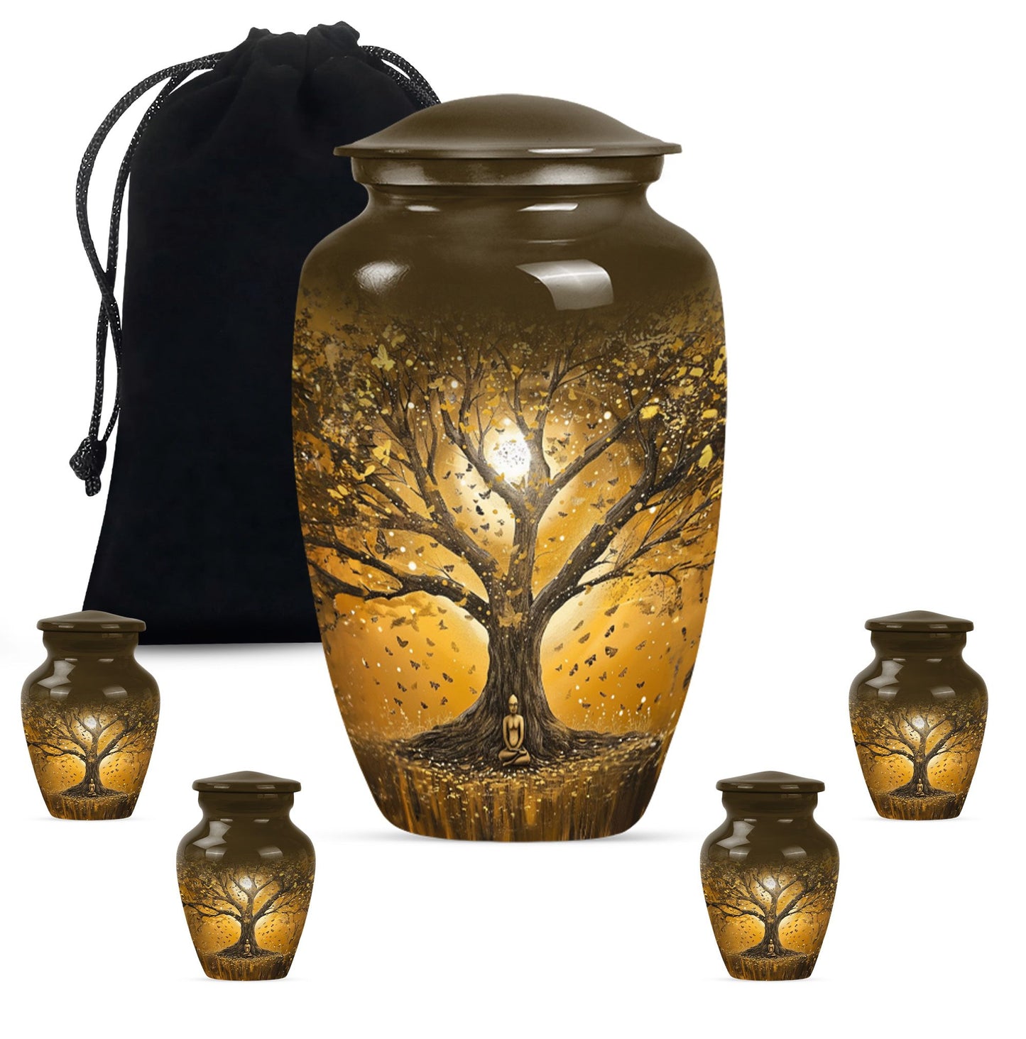 Personalized Tree of Life Keepsake Urn for Human Ashes - 10-inch, 200 cu in - Yatskia