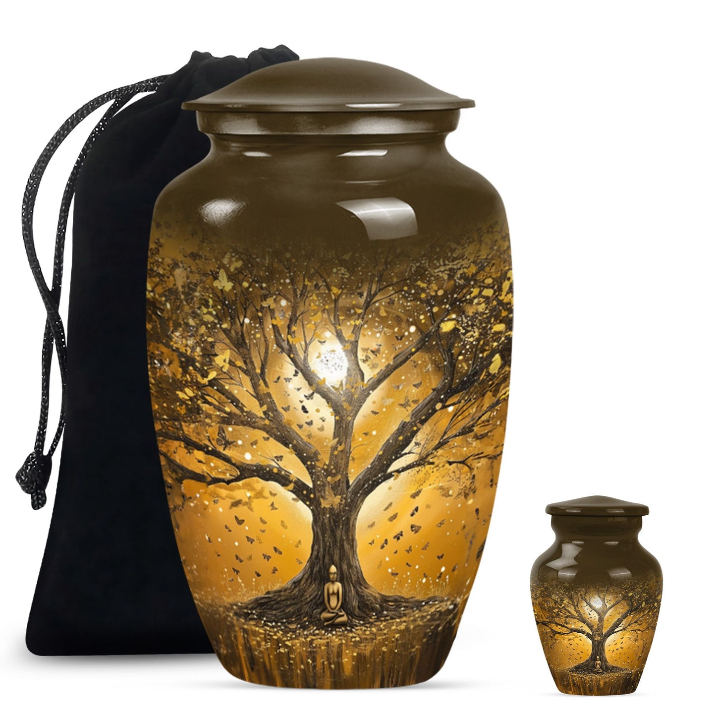 Personalized Tree of Life Keepsake Urn for Human Ashes - 10-inch, 200 cu in - Yatskia