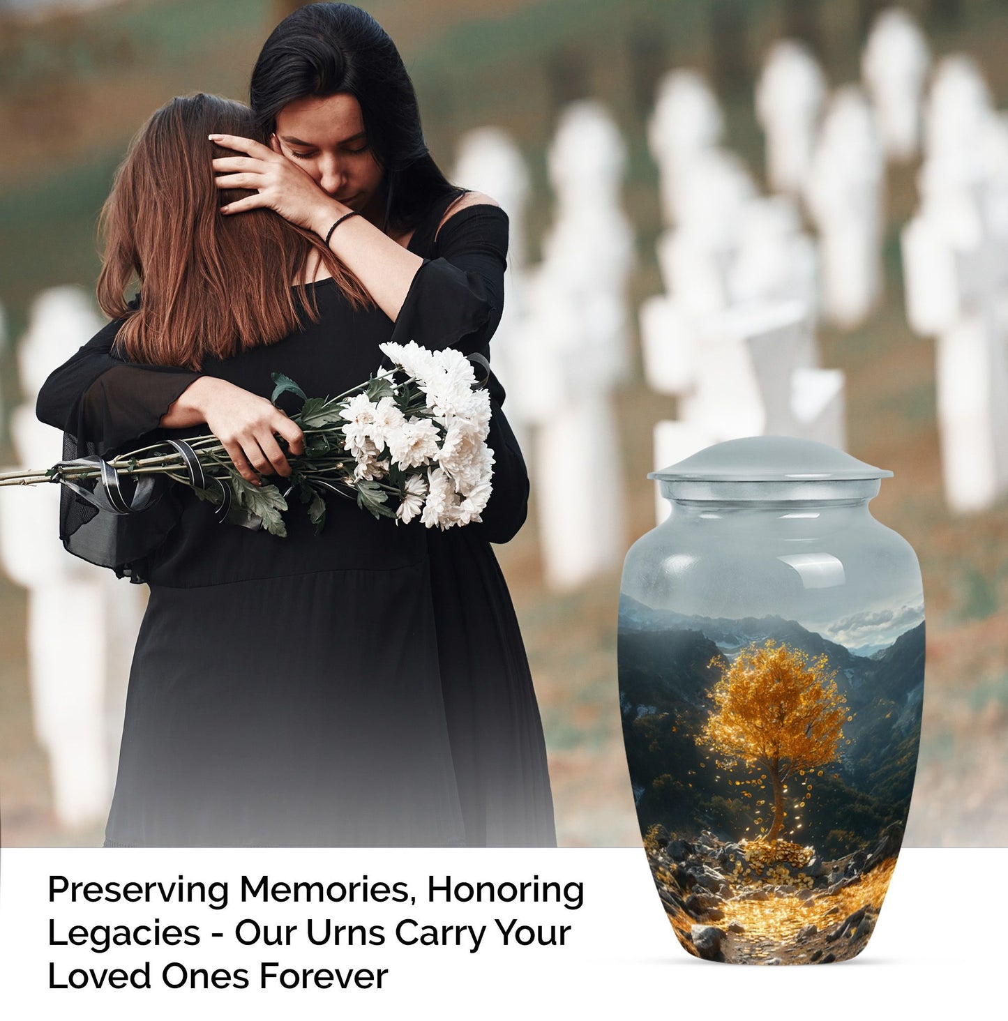 Ten inch Tree of Life cremation urn.