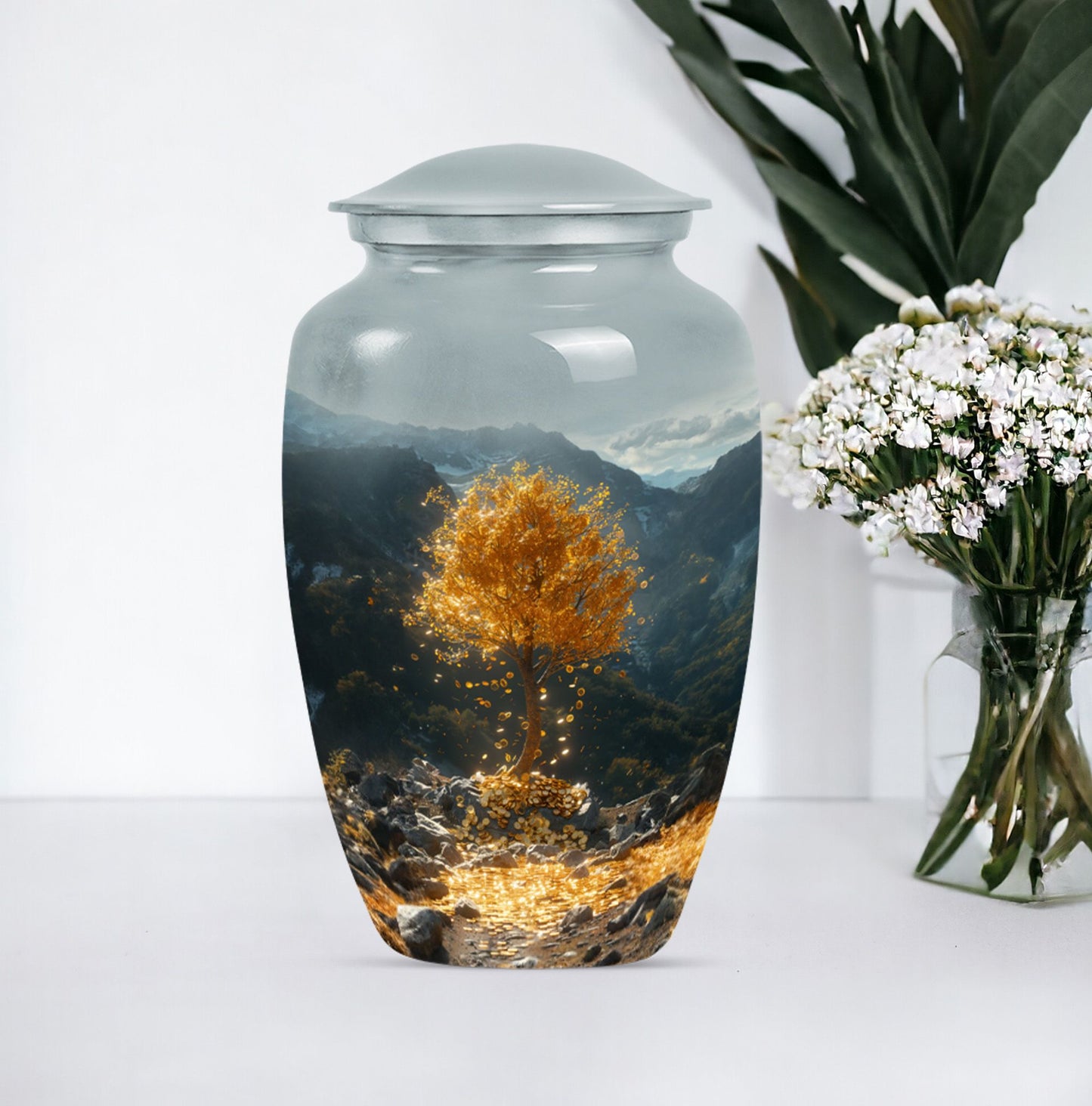 Ten inch Tree of Life cremation urn.