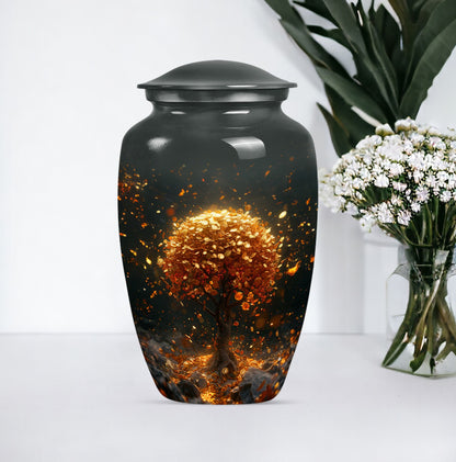 10-inch tree of life urn in classic design for human ashes.
