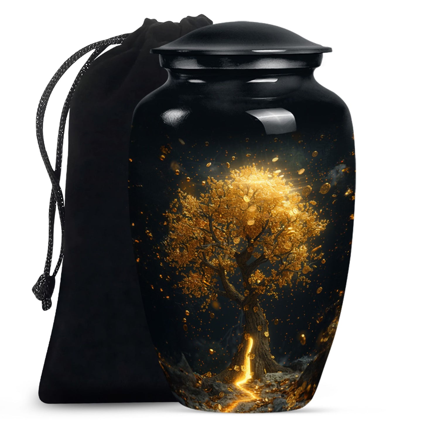 10-inch tree of life urn for burial ashes.