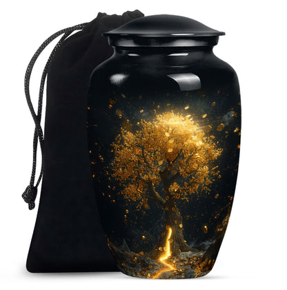 10-inch tree of life urn for burial ashes.