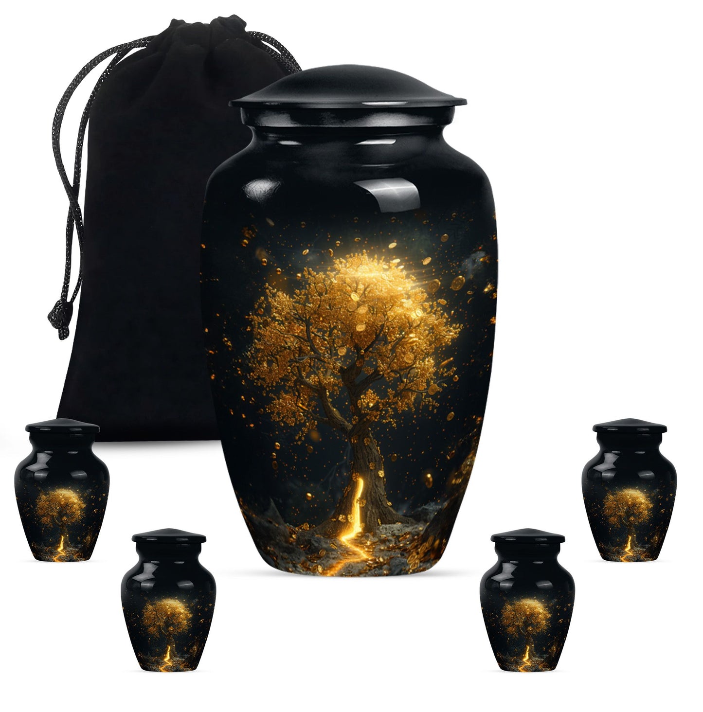 10-inch tree of life urn for burial ashes.