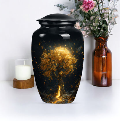 10-inch tree of life urn for burial ashes.