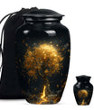 10-inch tree of life urn for burial ashes.