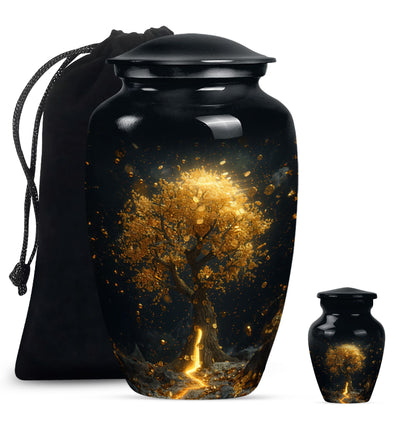 10-inch tree of life urn for burial ashes.