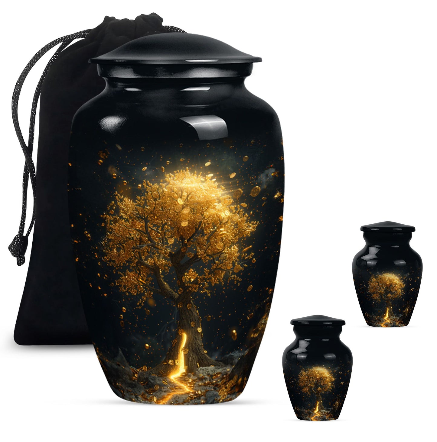 10-inch tree of life urn for burial ashes.