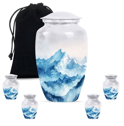 Classic 10 inch mountains urn made of aluminium