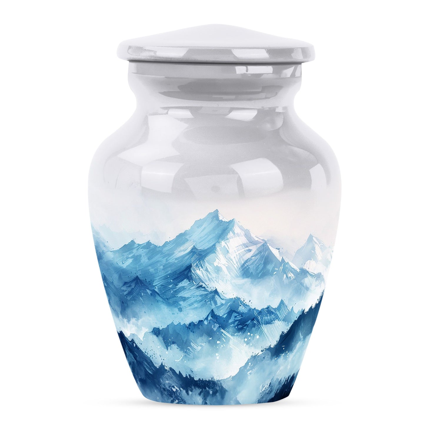 Classic 10 inch mountains urn made of aluminium