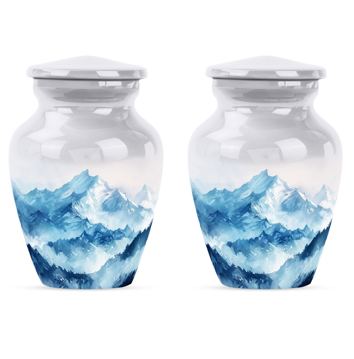 Classic 10 inch mountains urn made of aluminium