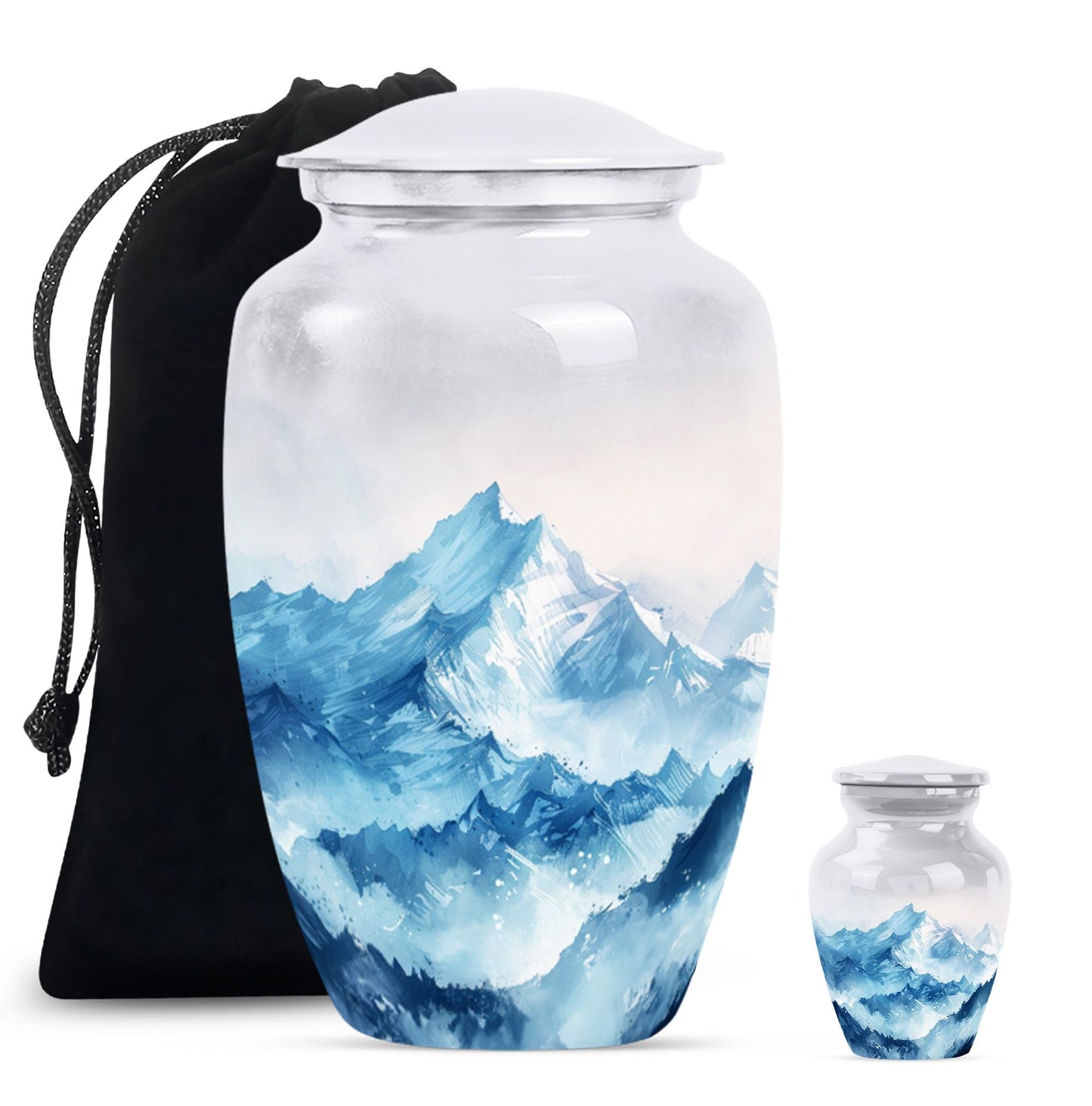 Classic 10 inch mountains urn made of aluminium