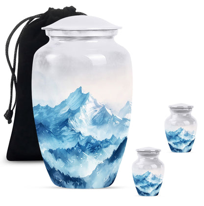 Classic 10 inch mountains urn made of aluminium