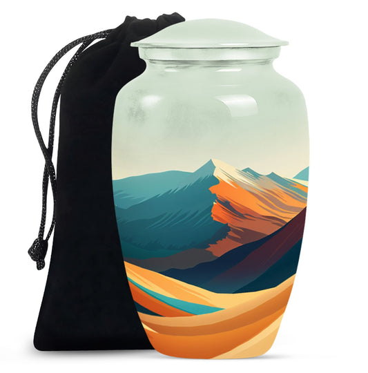 Mountains Urn Keepsake For Ashes Funeral, Ashes Memorial Urn