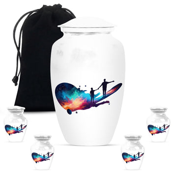 Large Urn With 4 Keepsake Urn