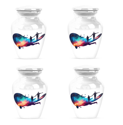Classic 10-inch father urn, abstract design, 