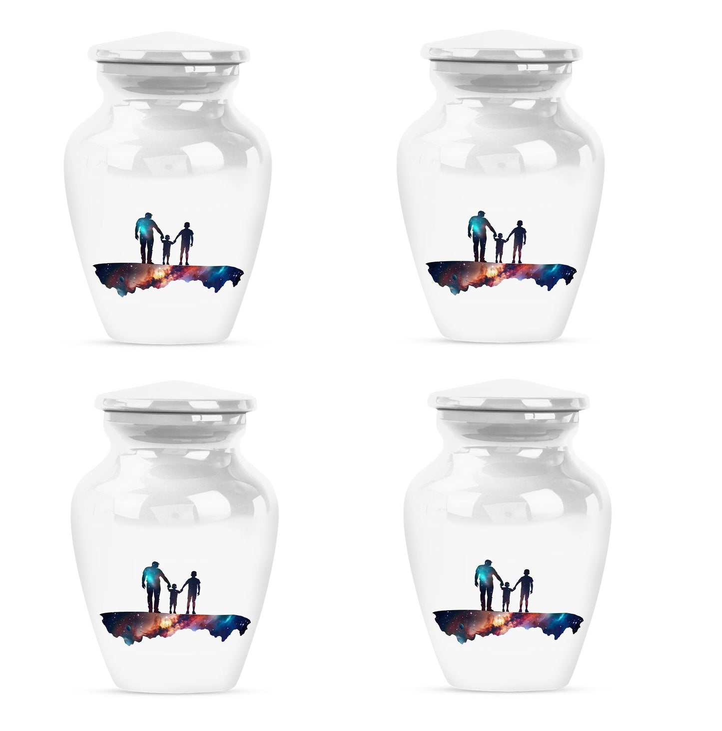 Personalized Father Keepsake Urn for Human Ashes - 10-inch, 200 cu in - Yatskia