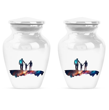 Personalized Father Keepsake Urn for Human Ashes - 10-inch, 200 cu in - Yatskia