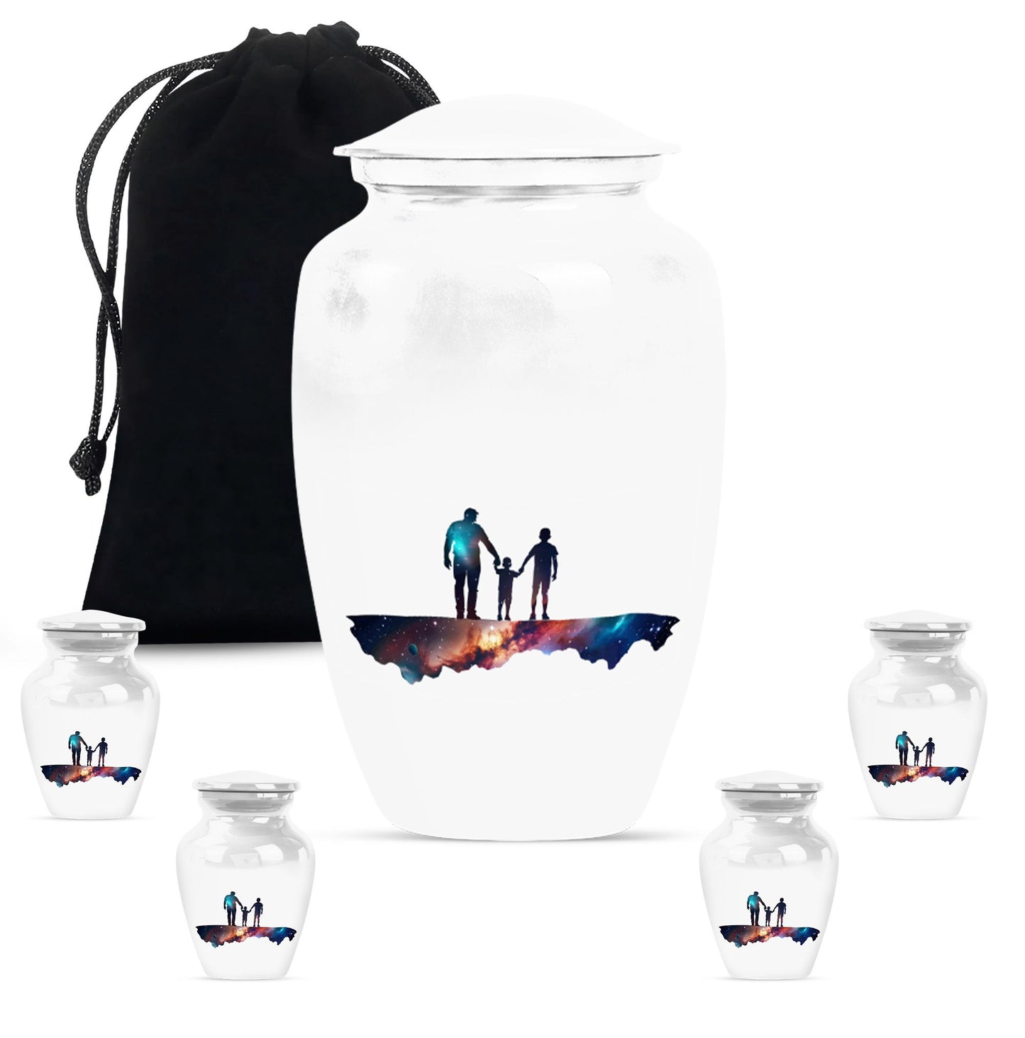 Personalized Father Keepsake Urn for Human Ashes - 10-inch, 200 cu in - Yatskia