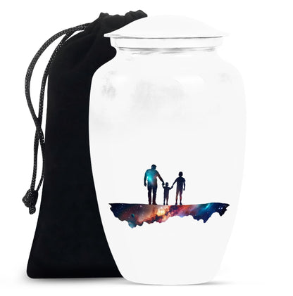 Personalized Father Keepsake Urn for Human Ashes - 10-inch, 200 cu in - Yatskia