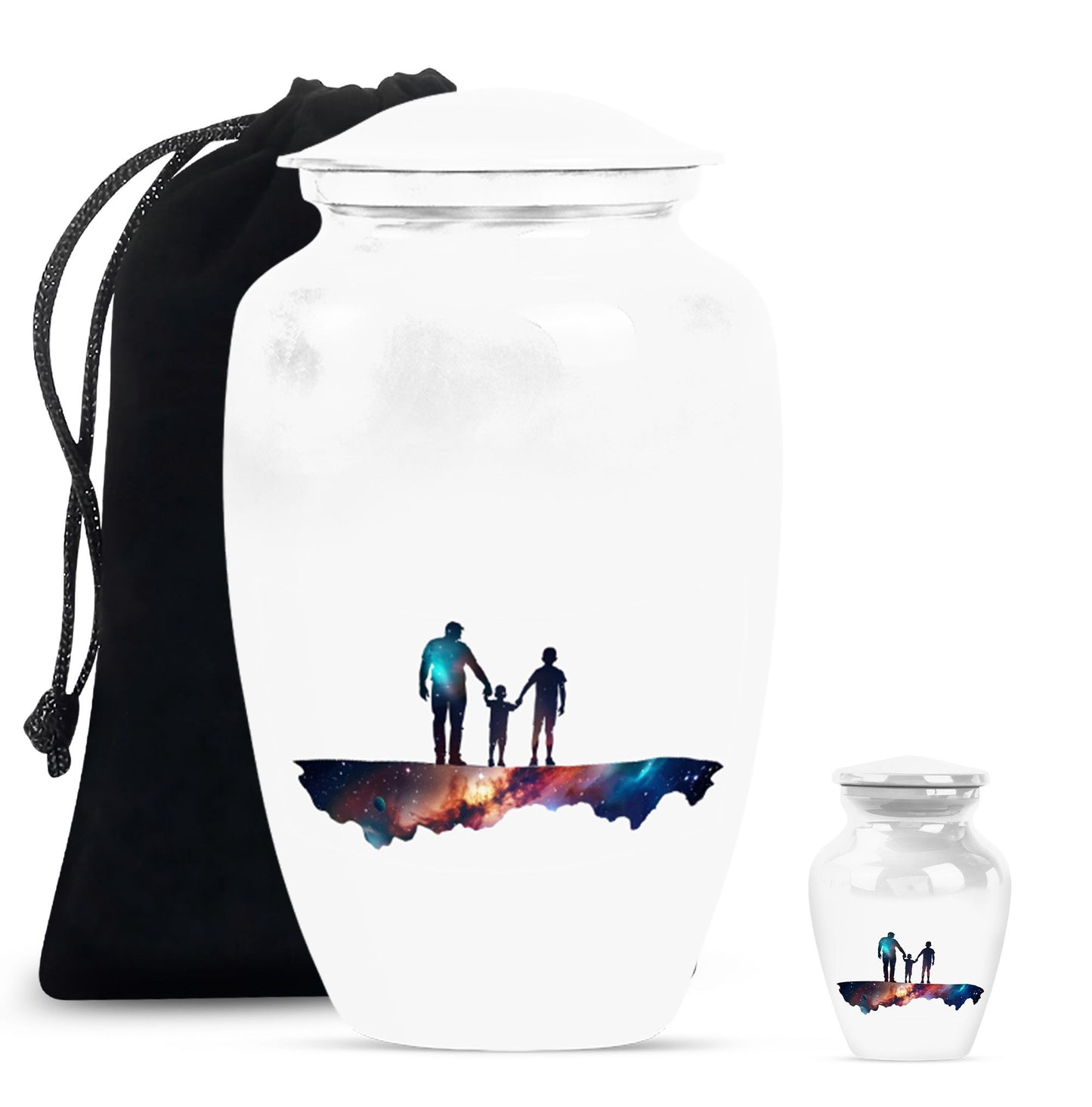 Personalized Father Keepsake Urn for Human Ashes - 10-inch, 200 cu in - Yatskia