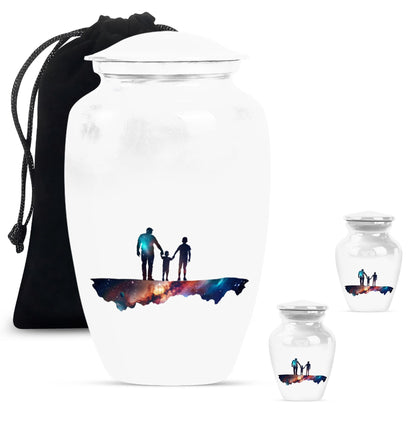 Personalized Father Keepsake Urn for Human Ashes - 10-inch, 200 cu in - Yatskia