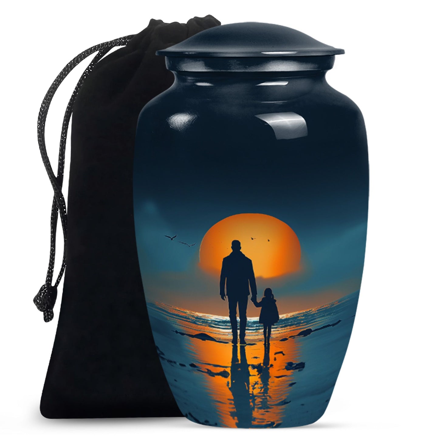 Personalized Father Keepsake Urn for Human Ashes - 10-inch, 200 cu in - Yatskia