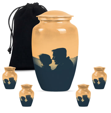 Large Urn With 4 Keepsake Urn