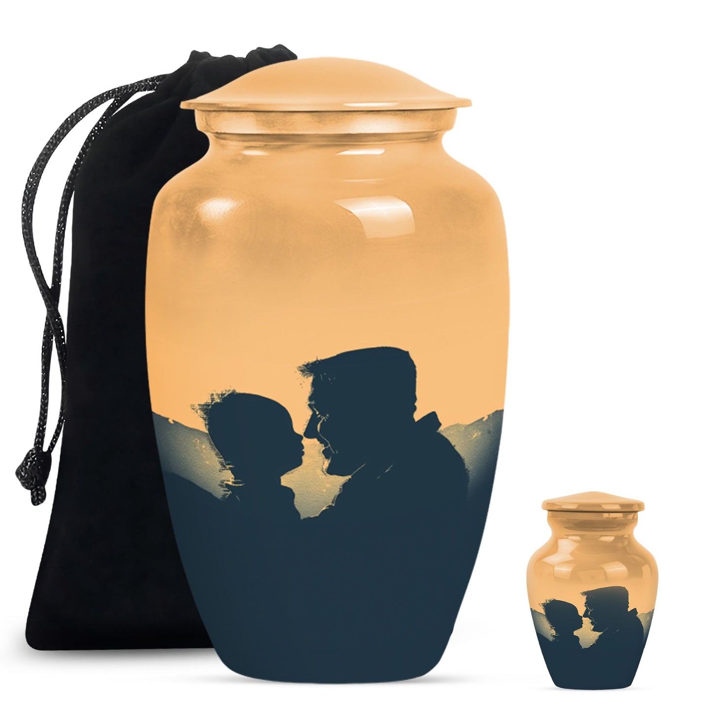 Personalized Father Memorial Urn for Human Ashes - 10-inch, 200 cu in - Yatskia