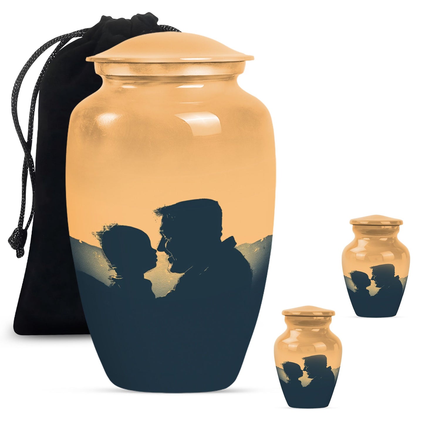 Personalized Father Memorial Urn for Human Ashes - 10-inch, 200 cu in - Yatskia