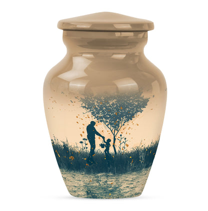 Personalized Father Keepsake Urn for Human Ashes - 10-inch, 200 cu in - Yatskia
