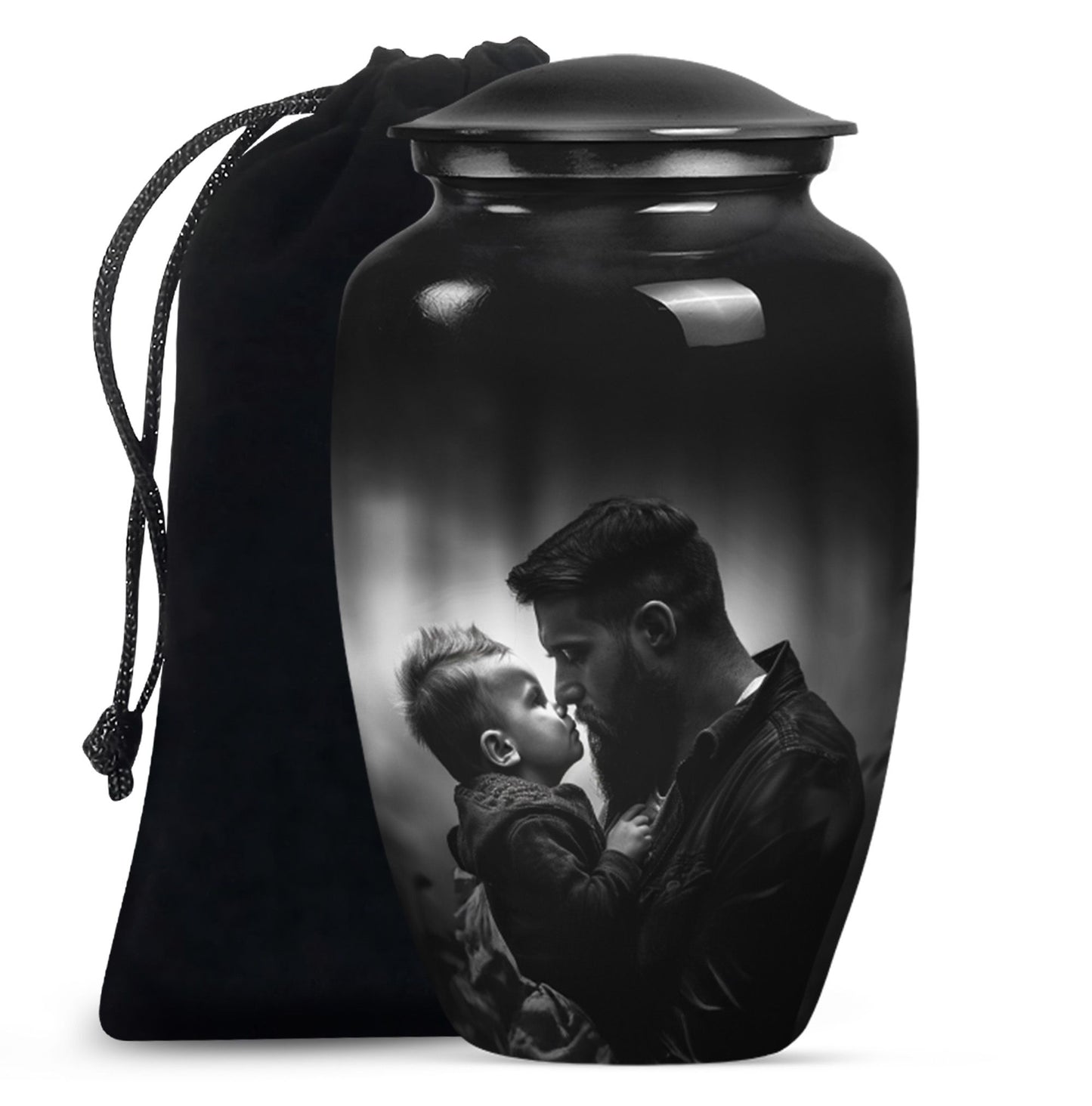 10-inch classic aluminum father urn, funeral urn.