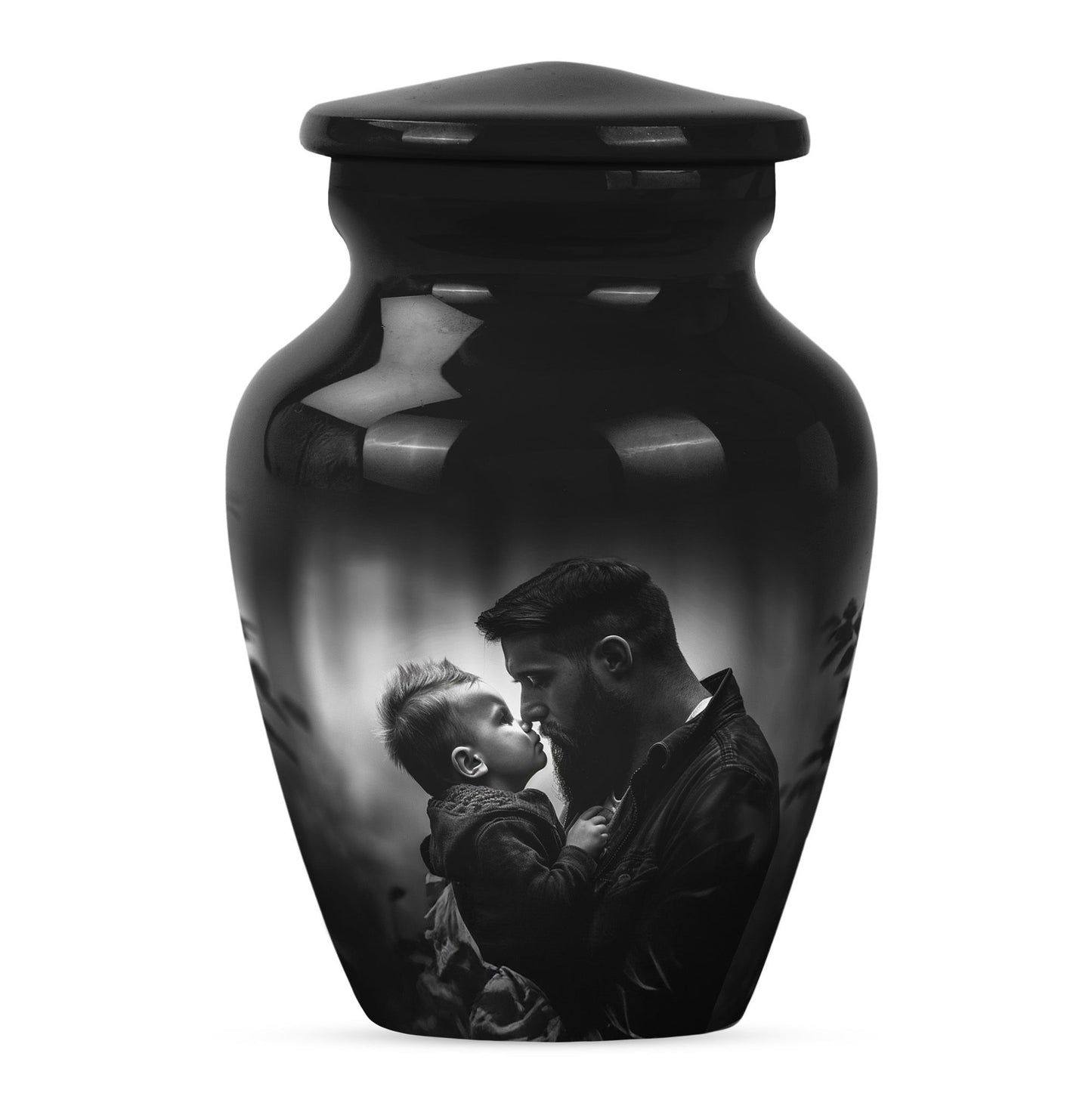 10-inch classic aluminum father urn, funeral urn.