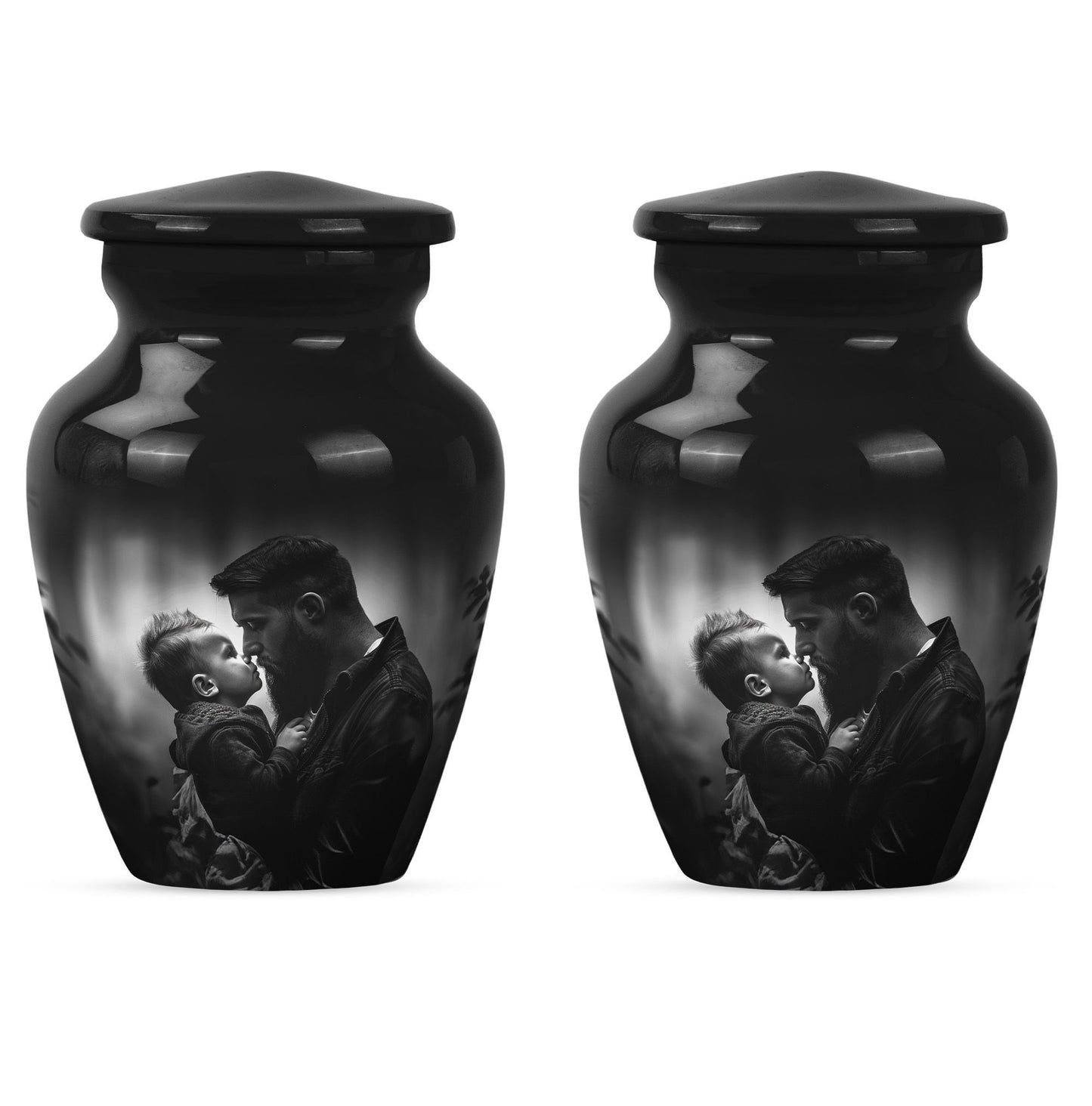 10-inch classic aluminum father urn, funeral urn.