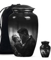 10-inch classic aluminum father urn, funeral urn.