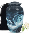 Classic 10-Inch Lunar Funeral Urn for Adult Ashes.