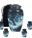 Classic 10-Inch Lunar Funeral Urn for Adult Ashes.