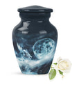 Classic 10-Inch Lunar Funeral Urn for Adult Ashes.