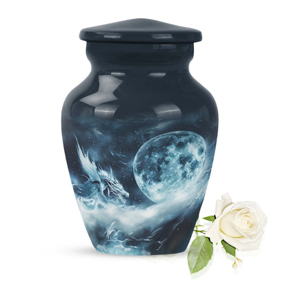 Classic 10-Inch Lunar Funeral Urn for Adult Ashes.