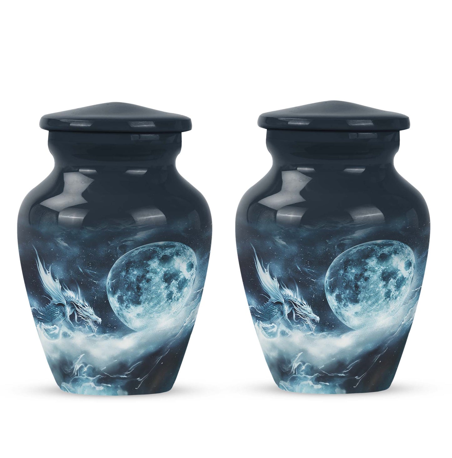 Classic 10-Inch Lunar Funeral Urn for Adult Ashes.