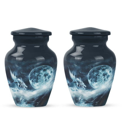 Classic 10-Inch Lunar Funeral Urn for Adult Ashes.