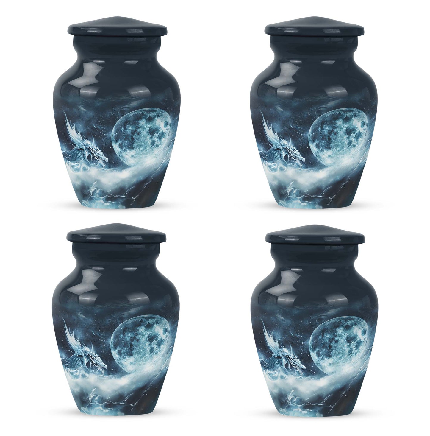 Classic 10-Inch Lunar Funeral Urn for Adult Ashes.