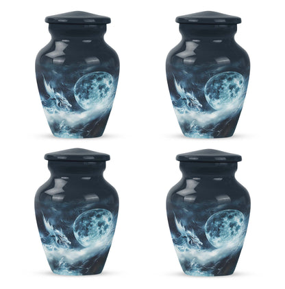 Classic 10-Inch Lunar Funeral Urn for Adult Ashes.