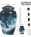 Classic 10-Inch Lunar Funeral Urn for Adult Ashes.