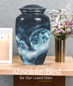 Classic 10-Inch Lunar Funeral Urn for Adult Ashes.