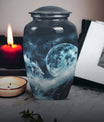 Classic 10-Inch Lunar Funeral Urn for Adult Ashes.
