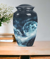 Classic 10-Inch Lunar Funeral Urn for Adult Ashes.