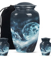 Classic 10-Inch Lunar Funeral Urn for Adult Ashes.