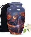 Classic 10-inch lunar urn, memorial funeral urn.